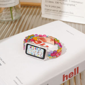 New Style Resin Three-Beads Huawei Honor Band 10/9/8 Sports Smart Watch Band Mens Fashion Replacement Accessory for Summer