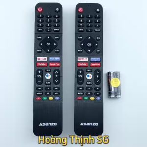 Remote điều khiển tivi Asanzo giọng nói điều khiển TV Asanzo các dòng tivi SMART LED LCD - Tặng kèm pin