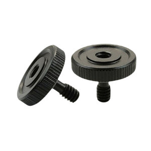 1/4" Dual L Shape Black Camera Aluminum Alloy Screw Tripod Mount Screw Double Layer Thread Conversion Screw for Camera Flash