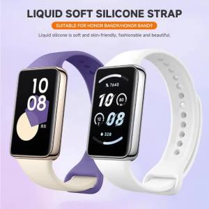 Dây Đeo Thể Thao Bằng Silicon Cho Honor Band 9/10 Dây Đeo Cổ Tay Mềm Mại Thoáng Khí Thay Thế Phụ Kiện Vòng Đeo Tay Smartwatch