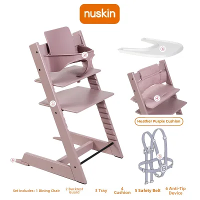 Nuskin | Baby Feeding Chair Learning Chair with Seat Pad and Safety Belt