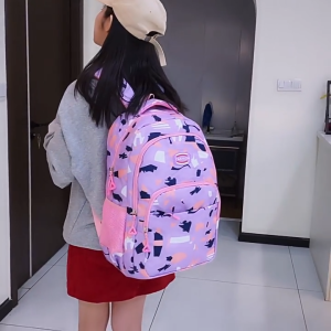 QNQN [COD]กระเป๋านักเรียนสำหรับเด็กกระเป๋าเป้สะพายหลังสำหรับเด็กกระเป๋านักเรียนประถมศึกษาความจุสูงกระเป๋านักเรียนน้ำหนักเบากันน้ำสำหรับเด็กหญิง