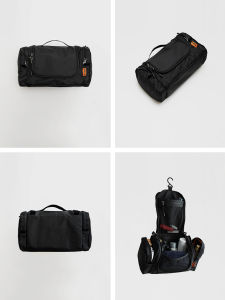 Travel Cosmetic Bag Original Design Multi-Pocket Storage Pouch for Business Trips Toiletry Organizer Nylon Material Solid Color