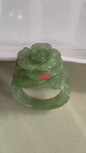 Nhẫn Nữ mới chạm Bông Hồng Nổi Đá Cẩm Thạch Tự Nhiên màu Xanh Rêu đẹp Ni 18mm đeo tay xinh chỉ có 399k/1 chiếc ạ