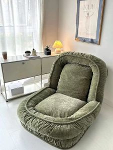 Foldable Human Dog Bed Lazy Sofa Single Person Couch Bed for Small Apartments Living Room Modern Simple Style Washable Cover