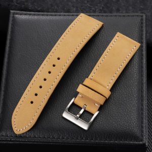 Vintage Genuine Calfskin Leather Watch Band Strap 18mm 20mm 22mm Oil Wax Discoloration Leather Watchband Soft Business Wristband
