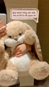 Thú nhồi bông thỏ mặt quạo - Size 25cm đến 65cm - Quà tặng gấu bông thỏ giận dữ đáng yêu - Gối ôm mềm mịn cho bé.