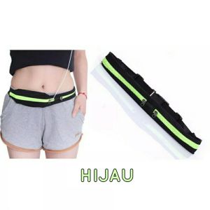 Tas Pinggang Olahraga KANTONG GANDA Sabuk Saku Elastis Serbaguna