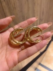 BÔNG TAI KHOEN TRÒN MẠ VÀNG CÁ TÍNH HIỆN ĐẠI DÀNH CHO NỮ - MELY 665