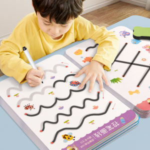 Preschool Writing Practice Book Childrens Drawing Book Color-by-Number Book for 2-7 Years Old Boys And Girls