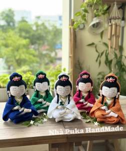 Tượng bồ tát quan âm bằng len 23cm handmade làm quà tặngdecor và thờ cúng