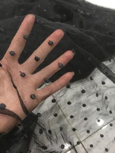 Vải voan lưới thêu mềm mịn co giãn đẹp sang (khổ 1m5)may đầm váy áo thời trang