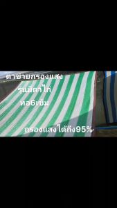 ตาข่ายกรองแสง กว้าง 2-4 เมตร สีเขียวขาว ยาว 10ม สแลนกันแดด ผ้ากรองแสง ผ้าสแลนกันแดด แสลนบังแดด