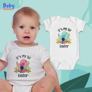 Baby Onesies PH Its My 1st Easter Baby Chick Onesie 0-12 months Newborn Baby Boy Girl Cotton Baby Clothes