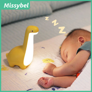 Cartoon long-necked dragon dinosaur LED night light USB rechargeable LED desk light children gift baby sleep bedroom light children gift