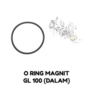 O Ring Tutup Magnit GL 100 (Dalam) - Seal Sil Gasket Penutup Cover Magnet Honda GL 125