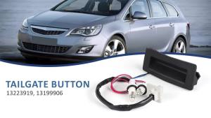 For Opel 2004-2014 Auto Parts Trunk Lid Lock Handle Shell With Lamp Tailgate Opening Button Shell 13223919 For Vauxhall2004-2014