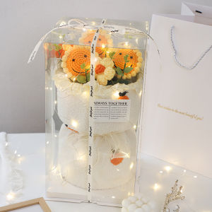 Bouquet ของขวัญวันเกิดวันวาเลนไทน์สร้อยคอผูกโบว์ทำจากเส้นใยโพลีเอสเตอร์แบบทอสำหรับผู้ชายและผู้หญิงที่มีสไตล์