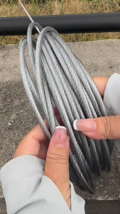 เชือกตากผ้า ลวดสลิง สลิง ยาว 3เมตร/5เมตร/10เมตร/15เมตร ลวดสลิงตากผ้า ดวงอาทิตย์เป็นเชือกราวกลางแจ้ง ครัวเรือนในร่มแขวน