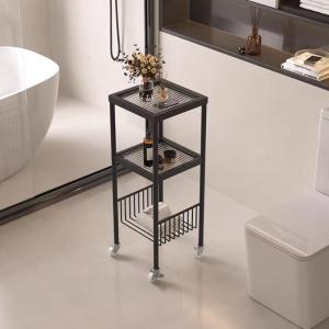 Bathroom Toilet Side Storage Rack Floor Standing Narrow Bathroom Washroom Gap Organizer Multi-layer Storage Shelf Modern Simple Style