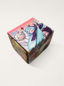 Portable Game King Card Box Cute Blue PU Leather Card Holder Universal for Poker Magic Trading Cards Storage Case