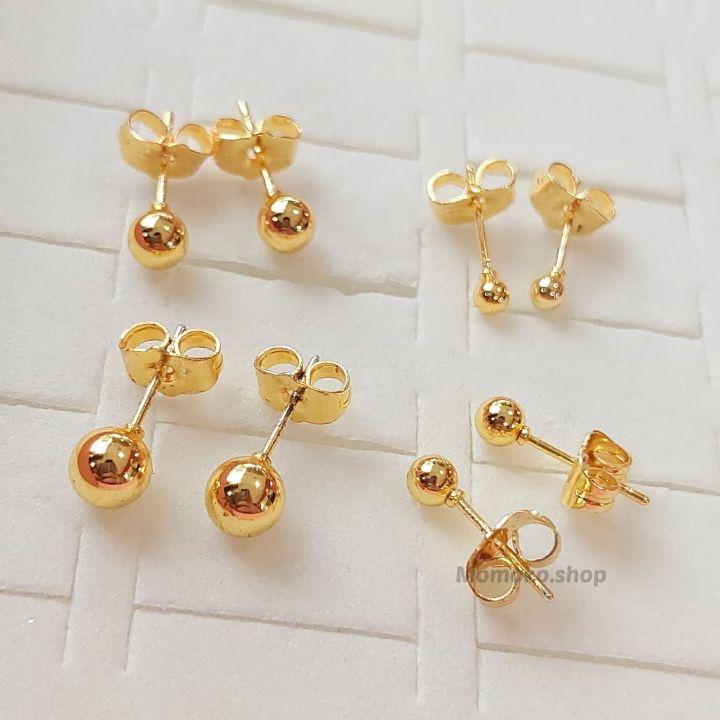 Gold plated ball deals earrings