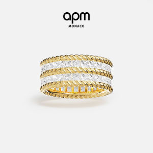 Gold Tone Cordage Wide Twist Ring