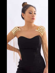 Bohemian Punk Harness Necklace Shoulder Body Chain Gothic Women Fashion Body Jewelry