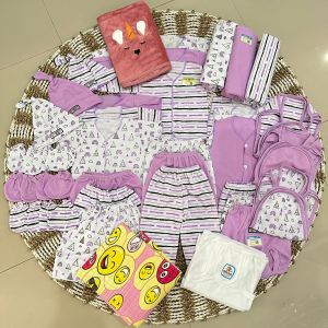 paket perlengkapanbayi paket komplit bayi baru lahir 50pcs seri LILAC SNI