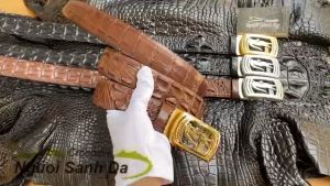 Thắt lưng da cá sấu liền nguyên con dây nịt da cá sấu liền Người Sành Da - Hàng chuẩn cao cấp về chất da và gia công
