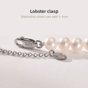 Niche Luxury Freshwater Pearl Necklace Bracelet Earrings Set