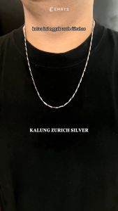 Emrys Necklace ZURICH PREMIUM Real Titanium Anti Karat Kalung Titanium Pria Wanita