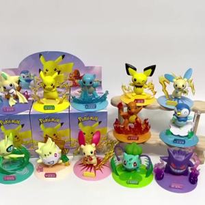Bandai | 6/12pcs Pokemon Pocket Monster DollDifferent Styles Toy Set Model Ornament Anime Action FigureToys Birthday Gift Collect Gifts