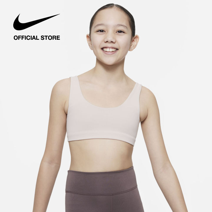 Nike Dri-FIT Kids' Alate All U Big Kids' (Girls') Sports Bra - Particle  Beige