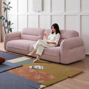 SHENGNIWEIER | Ghế Sofa Vải Có Thể Gỡ Rời Phong Cách Béo Pháp Màu Hồng BoBo