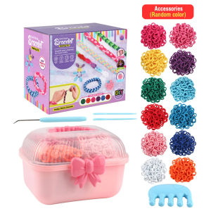 Weaving Loom Kit Toys Kids Adults Handcrafted Elastic Rope Loops DIY Christmas Gifts for Girl Woven String Braided Loops Machine