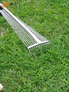 Keranixy Scalable Iron Rake Grass Rake Garden Steel Leaf Raker Grass Claw Rake Garden Tool 锄草耙