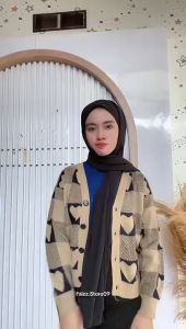 Oneset Cardy Hafny Setelan Celana Kulot Rajut Premium Wanita Kekinian Lengan Panjang