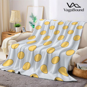 Yellow Polka Dot Flannel Blanket Warm Soft Halloween Christmas Decorative Couch Warm Cozy All-Season Gift