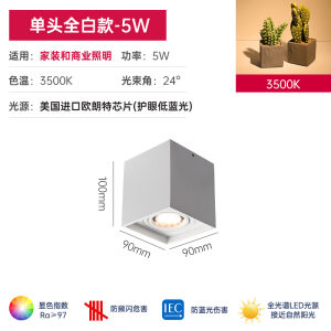 Prothi LED Built-In Spotlight Square Box Lamp for Ceiling Living Room Bedroom Hallway GU10 Mounting Home Decor Lighting