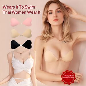 Multifunctional invisible silicone bra stickers swimsuit