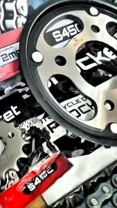 Orimoto- GEAR GIR GIGI TARIK DEPAN BELAKANG PLUS RANTAI SET 41T-14T/428H-124L VERZA CB150R 4 LUBANG MEGAPRO GLPRO NEOTECH KUALITAS SUPER