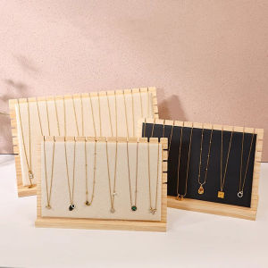 Creative Solid Wooden Necklace Frame Fashion Jewelry Display Frame Pendant Support Jewelry Display Props