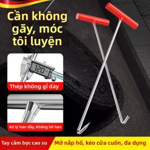 ANJIESHUN | Stainless Steel Long Handled Manhole Hook