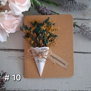 ของขวัญปัจฉิม ของขวัญปีใหม่ การ์ดอวยพรดอกไม้แห้ง Card 9.5x11.5 cm | Congratulations