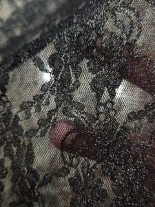 Vải Ren Mềm Mịn Màng Phủ Bạc Mạ Bạc Cao Cấp Màu Đen Lấp Lánh Họa Tiết Hoa Trang Trí Nhà Cửa Mùa Hè 2025