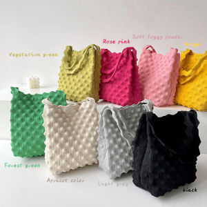 New Candy-colored Bags Female Korean Style Design knitted Pineapple bag handbag tote bag