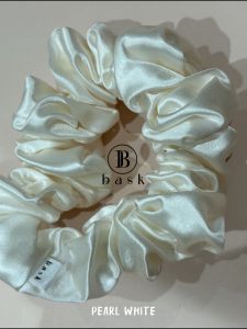 BASK™ - Large Silk Scrunchies - 22 momme Mulberry Silk Hair Scrunchies - Large Scrunchies