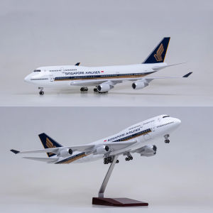 1/150 Large Scale Airplane 47cm Singapore B747 Diecast Resin Airplane Model Kit With Stand For Aviation Souvenir Gift Collection