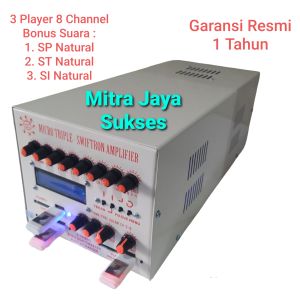 Bonus 3 Suara Natural Ampli Swiftron MICRO TRIPLE 3 Player 8 Channel dgn Timer dan Kipas Amplifier Walet
